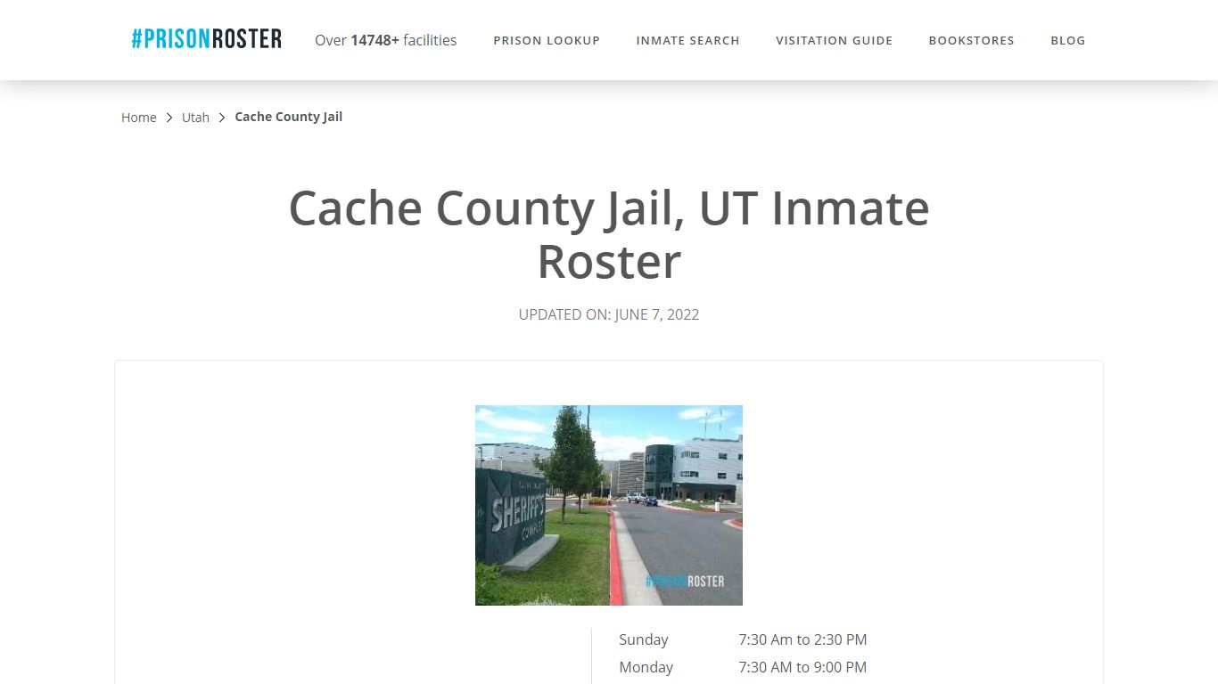 Cache County Jail, UT Inmate Roster